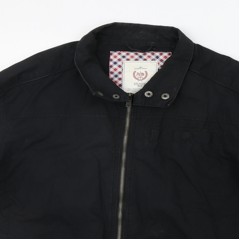 BHS Mens Black Houndstooth  Jacket Coat Size M