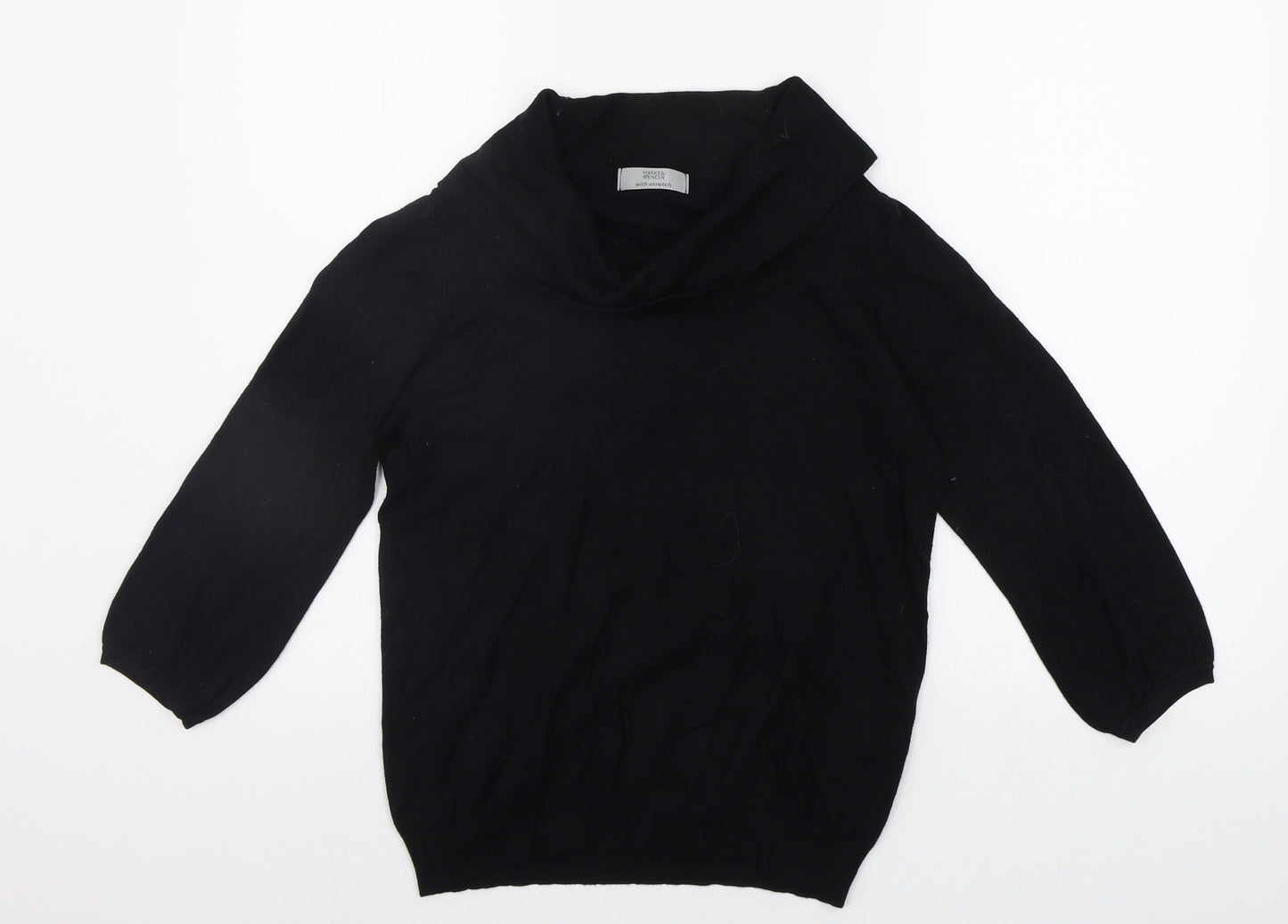 Marks and Spencer Womens Black   Pullover Jumper Size 12