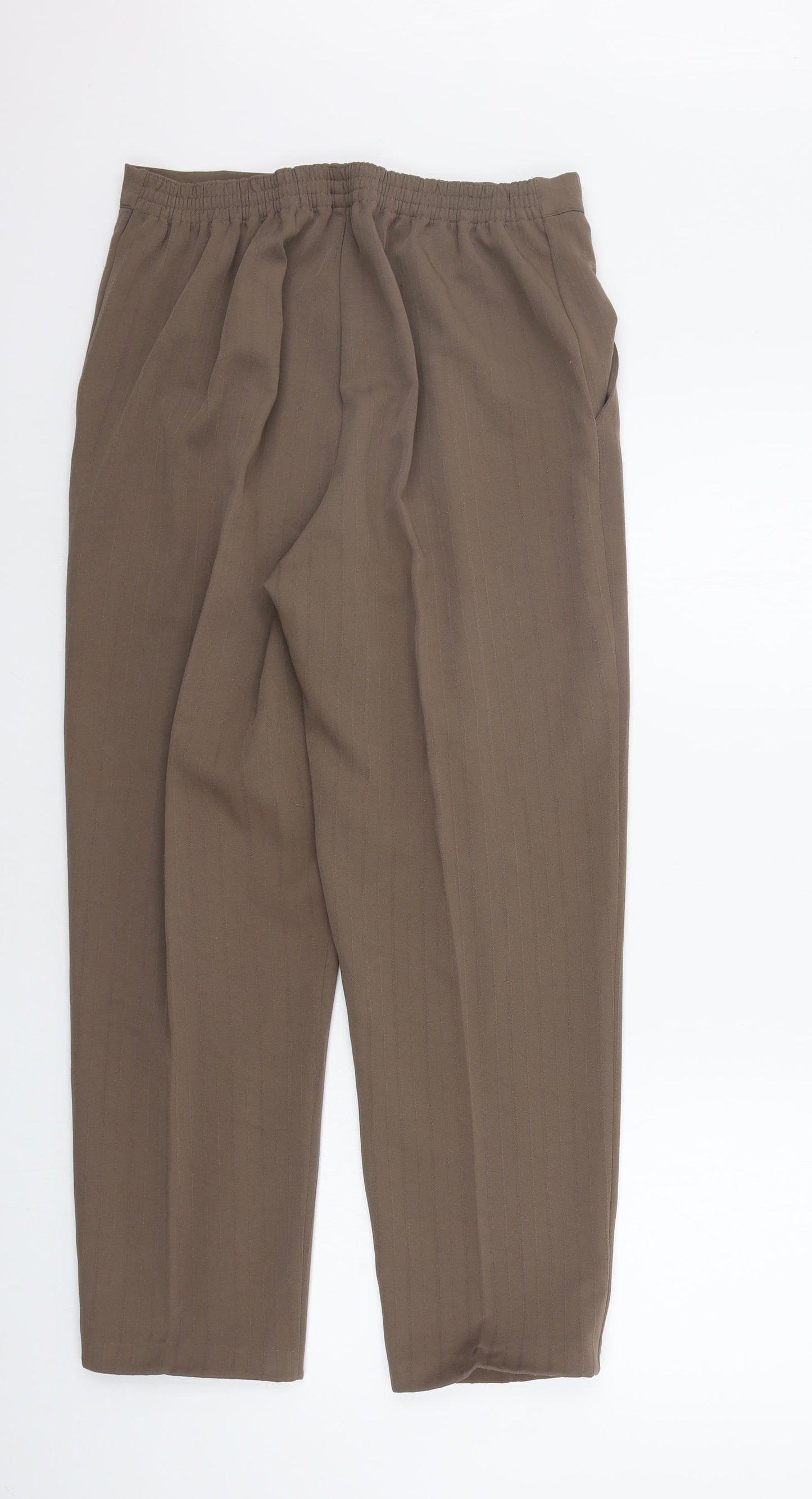 Preworn Womens Brown   Trousers  Size 14 L27 in
