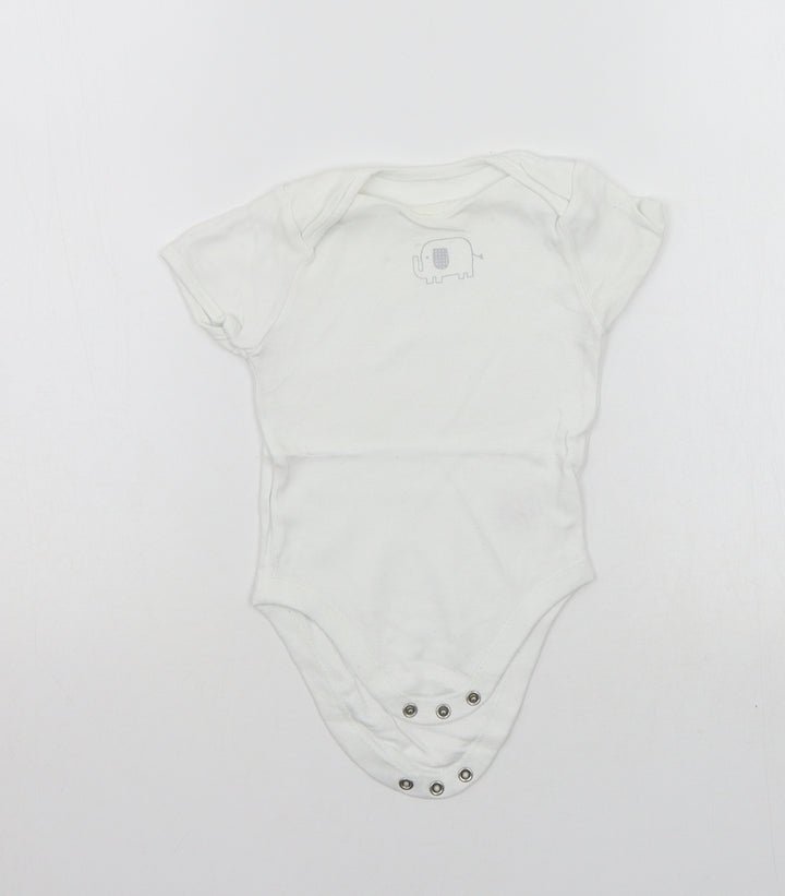 F&F Baby White   Babygrow One-Piece Size 6-9 Months