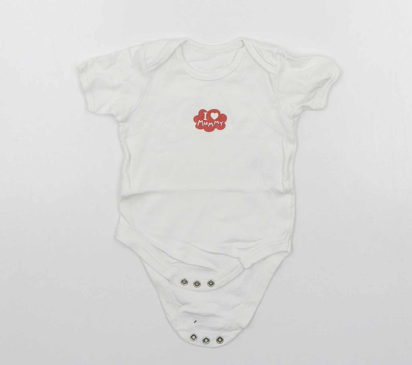 F&F Baby White   Babygrow One-Piece Size 6-9 Months