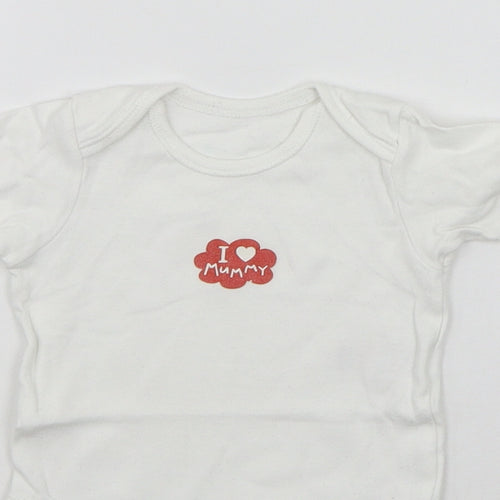 F&F Baby White   Babygrow One-Piece Size 6-9 Months