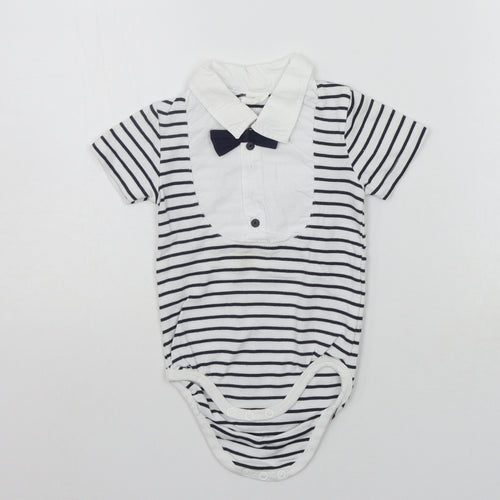 H&M Baby Black Striped  Babygrow One-Piece Size 9-12 Months