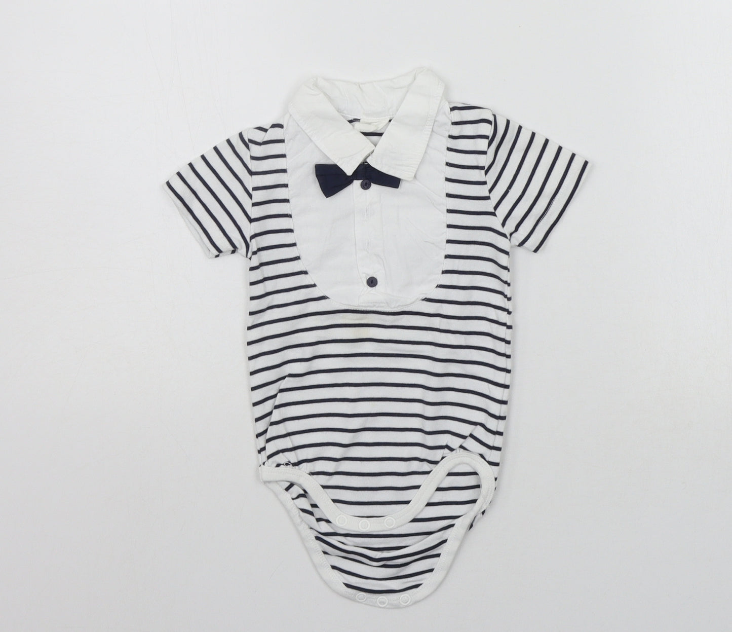 H&M Baby Black Striped  Babygrow One-Piece Size 9-12 Months