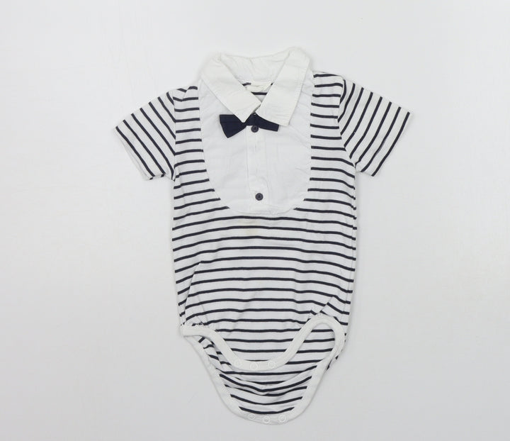 H&M Baby Black Striped  Babygrow One-Piece Size 9-12 Months