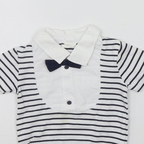 H&M Baby Black Striped  Babygrow One-Piece Size 9-12 Months