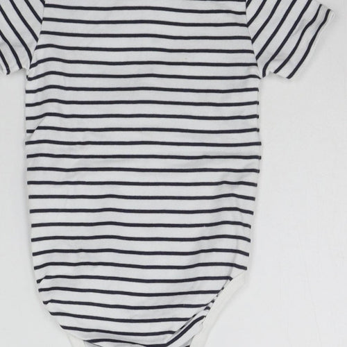 H&M Baby Black Striped  Babygrow One-Piece Size 9-12 Months