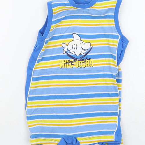 TUP TUP Baby Blue Striped  Babygrow One-Piece Size 9-12 Months