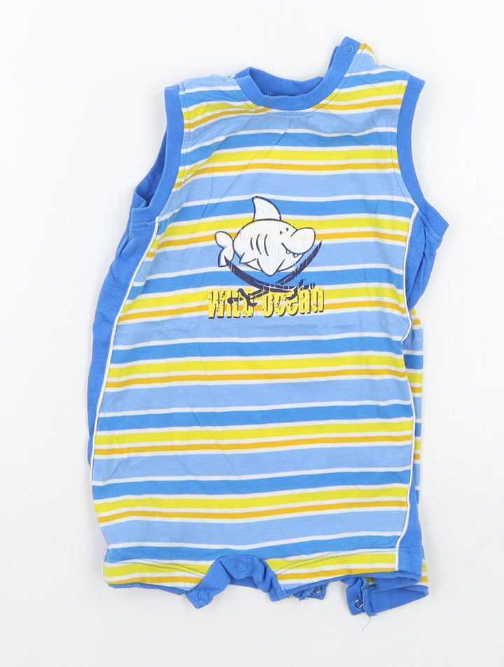 TUP TUP Baby Blue Striped Babygrow One-Piece Size 9-12 Months
