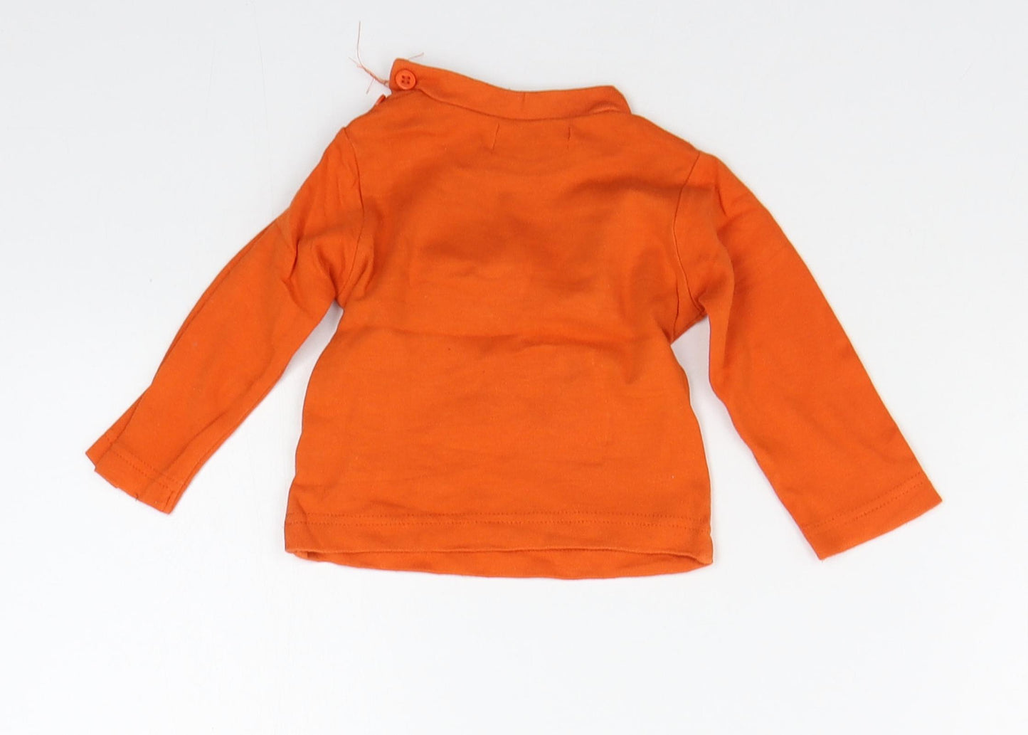 Earlydays Boys Orange Geometric  Basic T-Shirt Size 6-9 Months