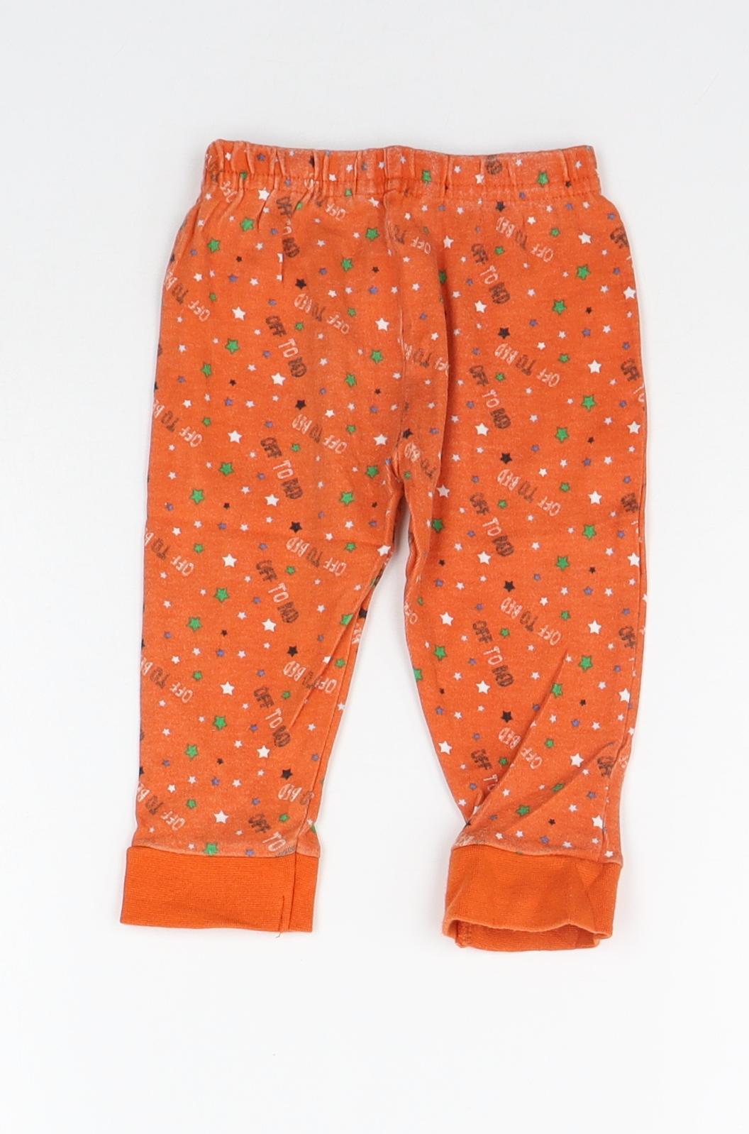 Earlydays Girls Orange Geometric  Jogger Leggings Size 6-9 Months