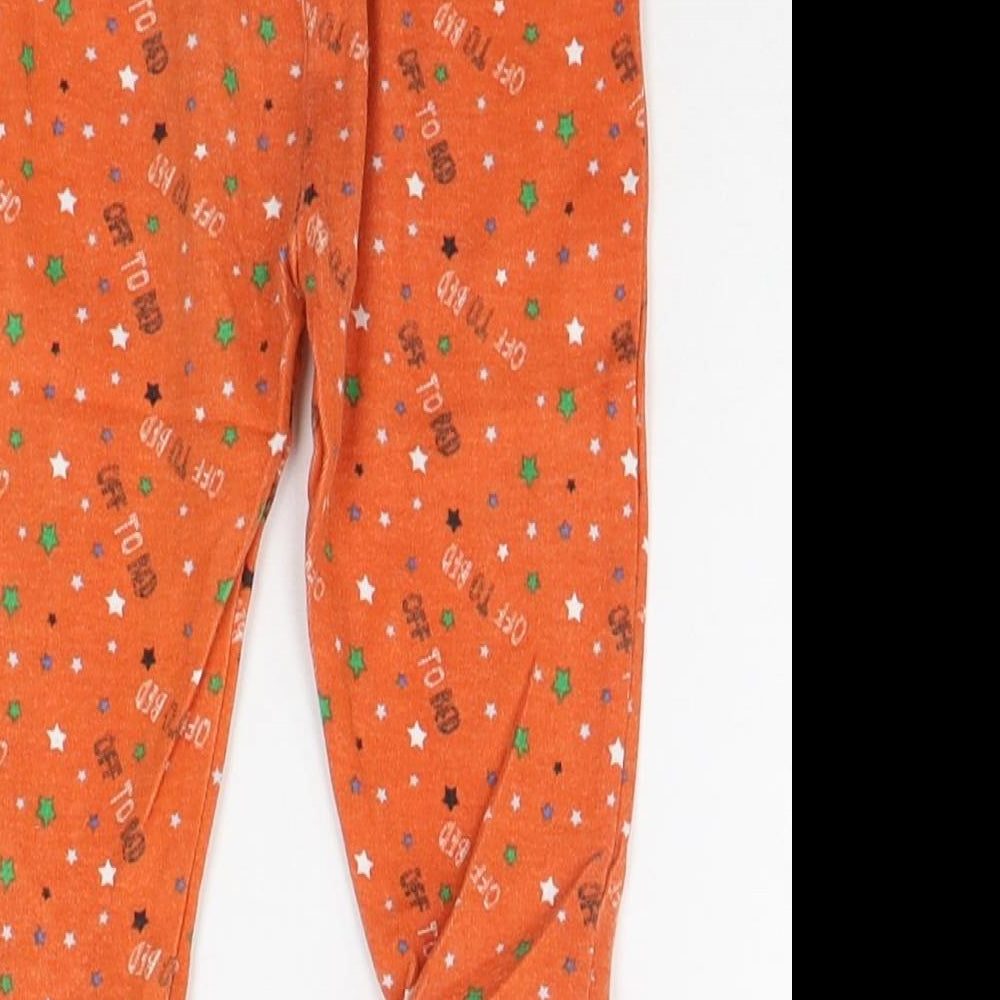 Earlydays Girls Orange Geometric  Jogger Leggings Size 6-9 Months