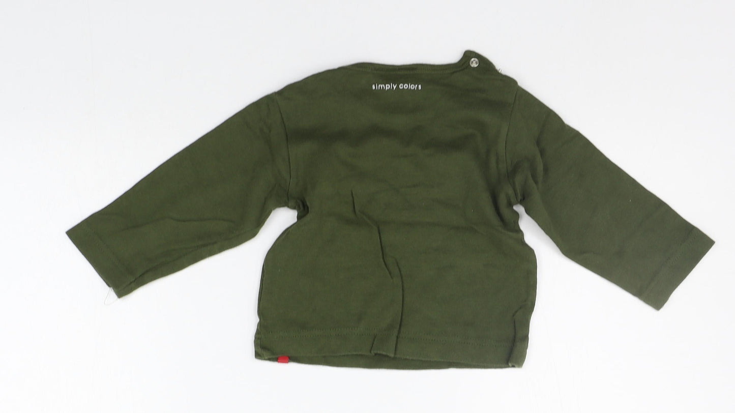 SIMPLY COLOURS Baby Green   Basic T-Shirt Size 9-12 Months