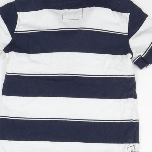 H&M Boys Blue Striped  Basic Polo Size 9-12 Months