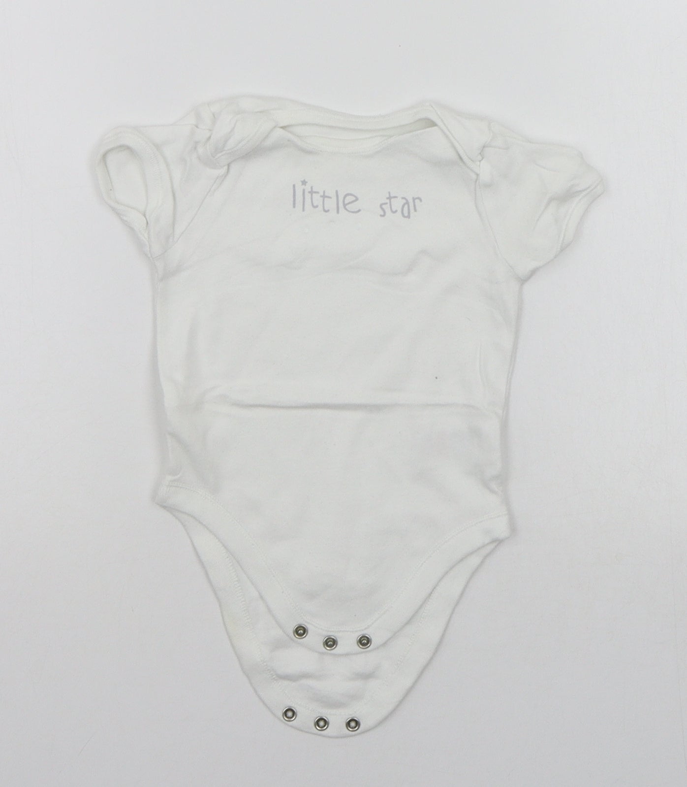 F&F Baby White   Babygrow One-Piece Size 6-9 Months  - Little Star