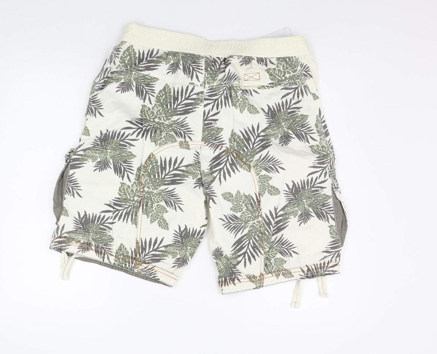 Lee Cooper Mens Yellow Floral  Cargo Shorts Size M