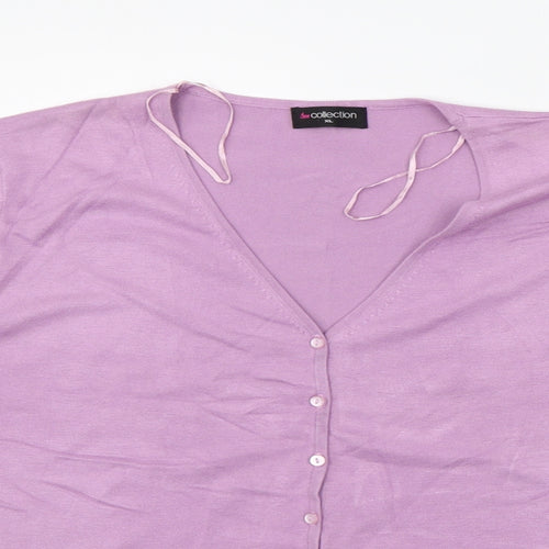 bm collection Womens Purple   Cardigan Jumper Size XL