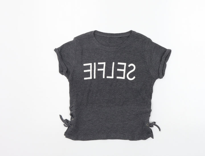 915 Generation Girls Grey   Basic Polo Size 12-13 Years