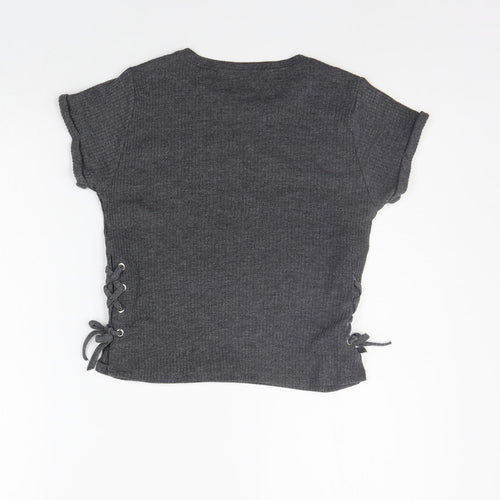 915 Generation Girls Grey   Basic Polo Size 12-13 Years