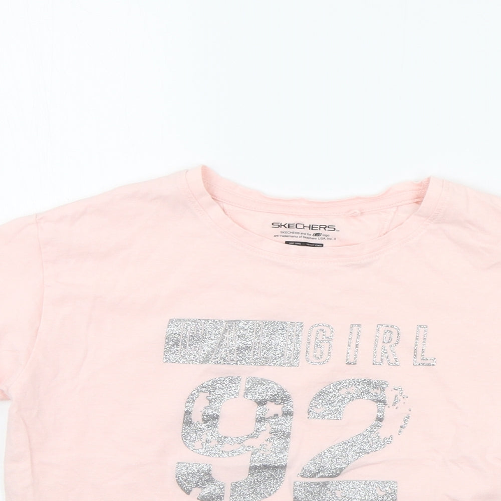 Sketchers Girls Pink   Basic T-Shirt Size 10-11 Years