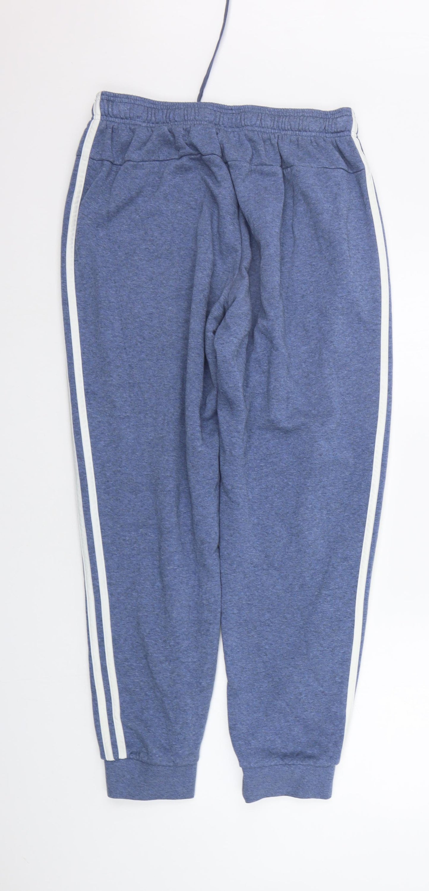 adidas Mens Blue Striped  Jogger Trousers Size L L27 in