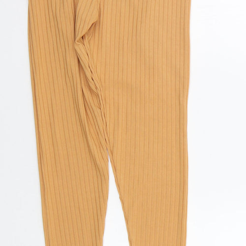 Boohoo Womens Yellow   Jegging Leggings Size 8 L28 in