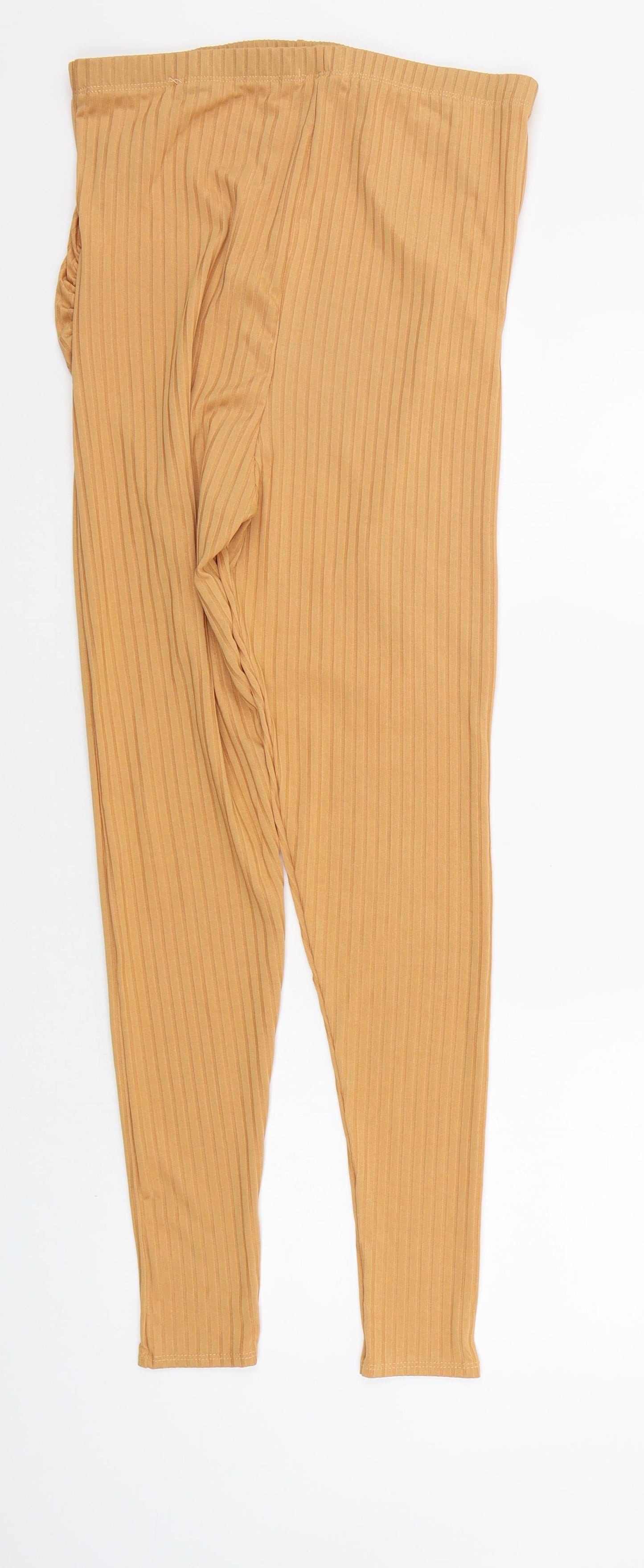 Boohoo Womens Yellow   Jegging Leggings Size 8 L28 in