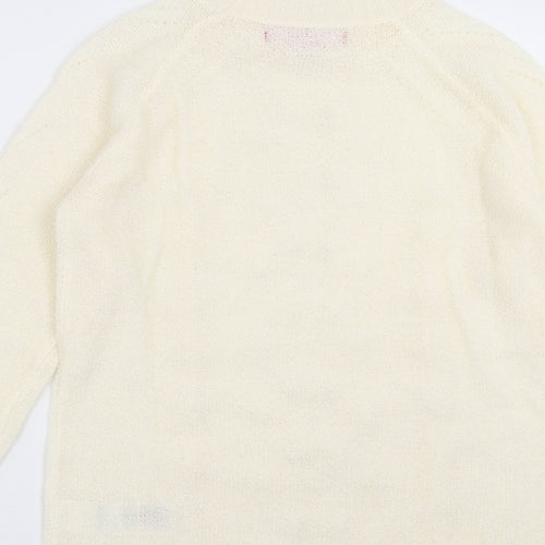 Together Womens Ivory  Knit Pullover Jumper Size 8  - beaded