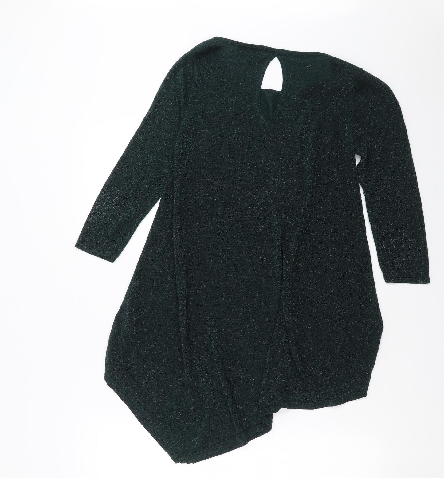 NEXT Womens Green  Knit Pullover Jumper Size 14  - Asymmetric Hem
