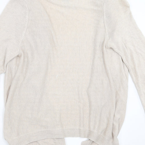 H&M Womens Beige  Knit Cardigan Jumper Size S