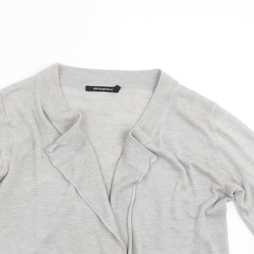 Primark Womens Grey  Knit Cardigan Jumper Size 8