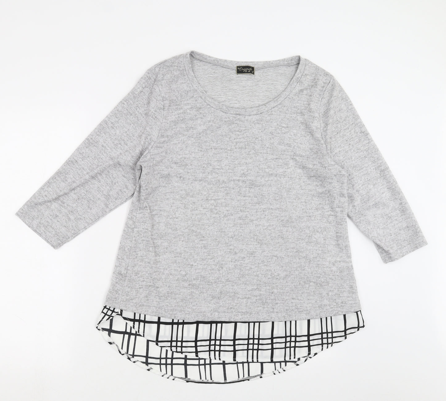 Originals Womens Grey  Knit Pullover Jumper Size 18