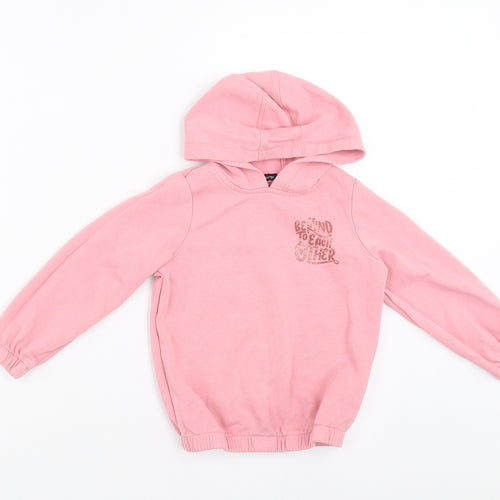 George Girls Pink   Pullover Hoodie Size 6-7 Years  - Be Kind to Each Other