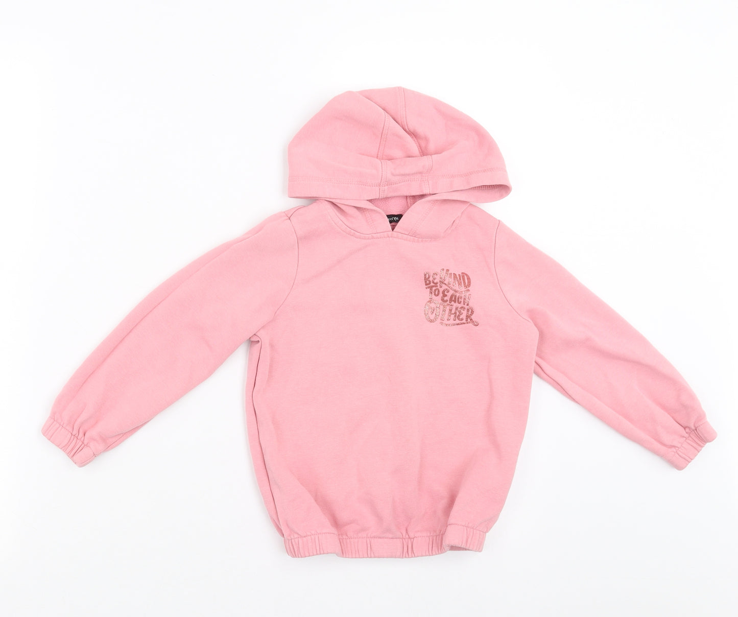 George Girls Pink   Pullover Hoodie Size 6-7 Years  - Be Kind to Each Other