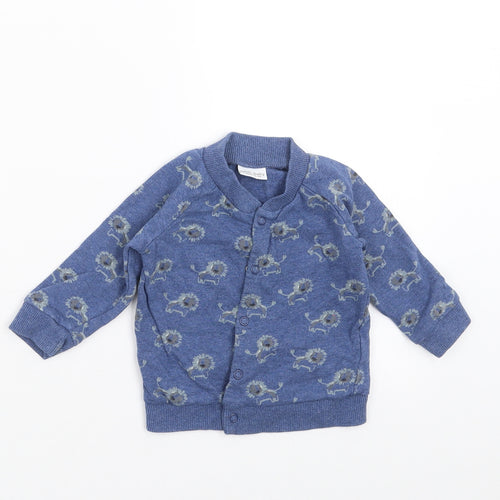 NEXT Baby Blue   Cardigan Jumper Size 3-6 Months  - Lion Print