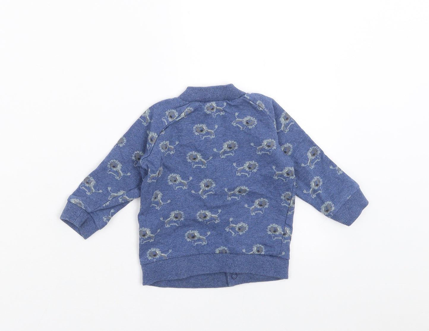 NEXT Baby Blue   Cardigan Jumper Size 3-6 Months  - Lion Print