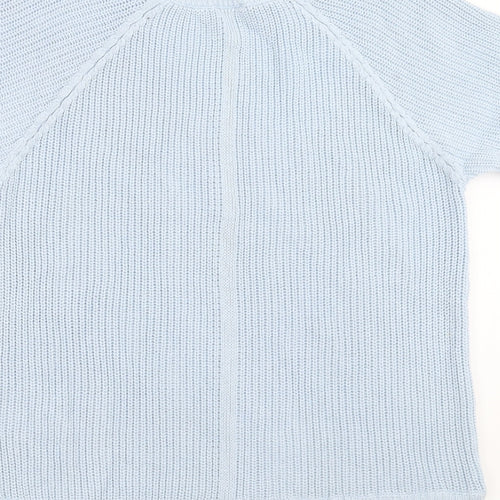F&F Womens Blue  Knit Pullover Jumper Size 12  - crochet hem
