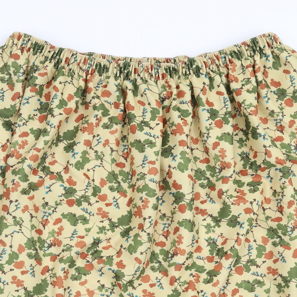 Classics Womens Green Floral  A-Line Skirt Size 20