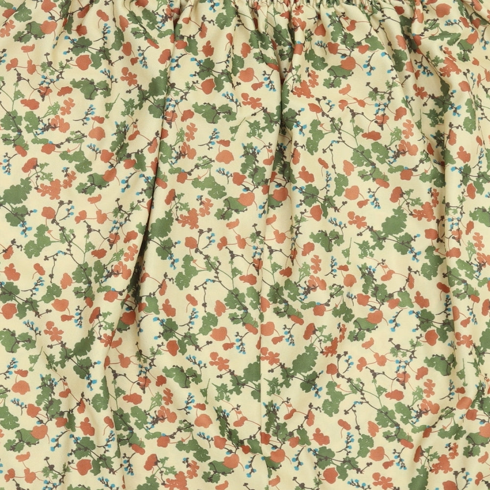 Classics Womens Green Floral  A-Line Skirt Size 20