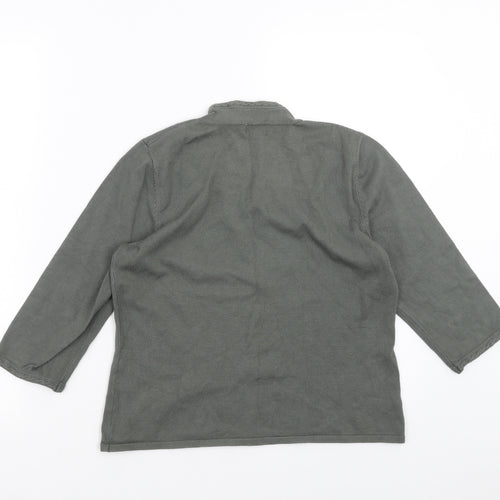MINUET PETITE Womens Green  Knit Pullover Jumper Size M