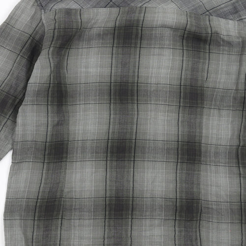 Preworn Mens Green Check   Button-Up Size M