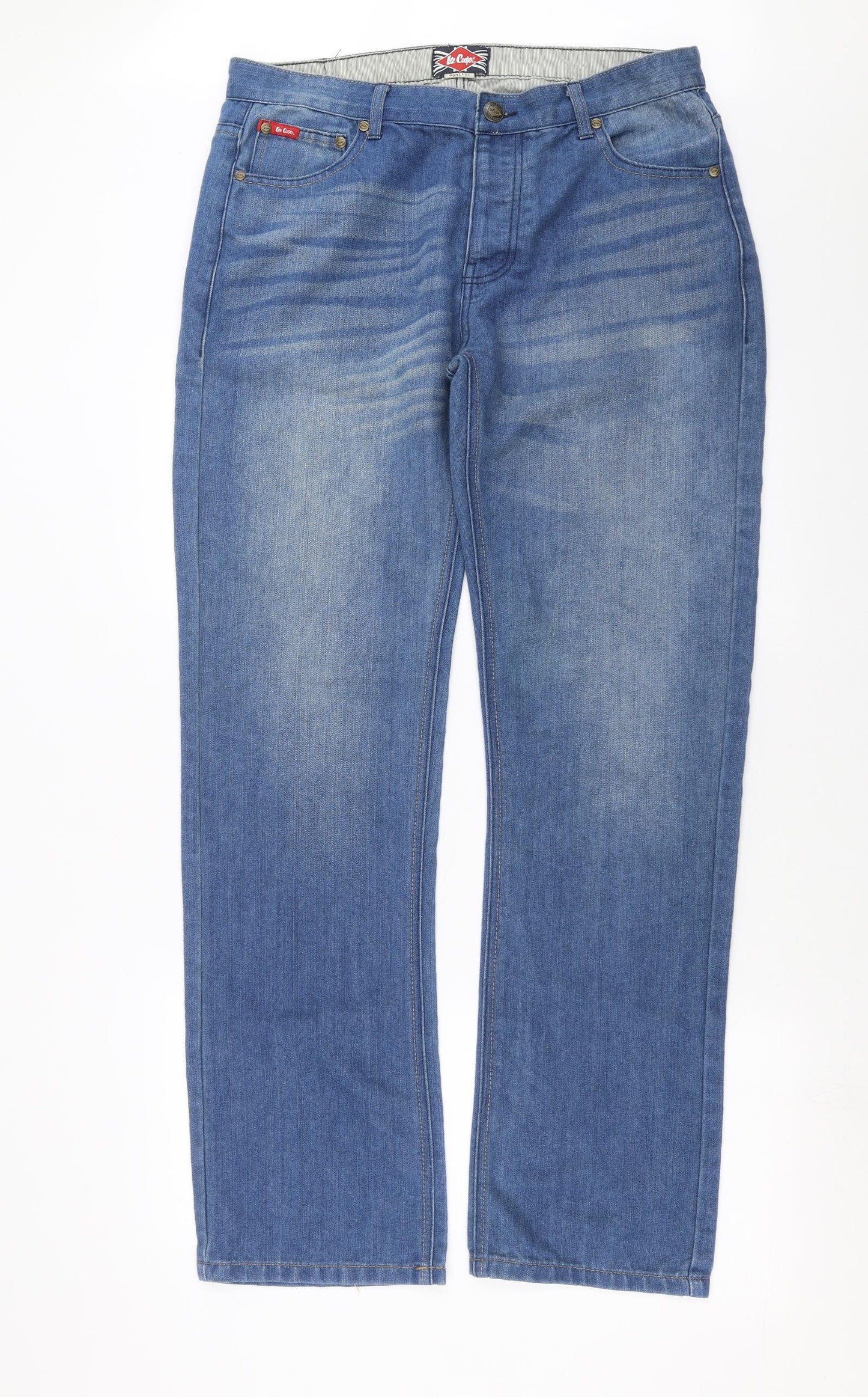 Lee Cooper Mens Blue  Denim Straight Jeans Size 34 in L32 in