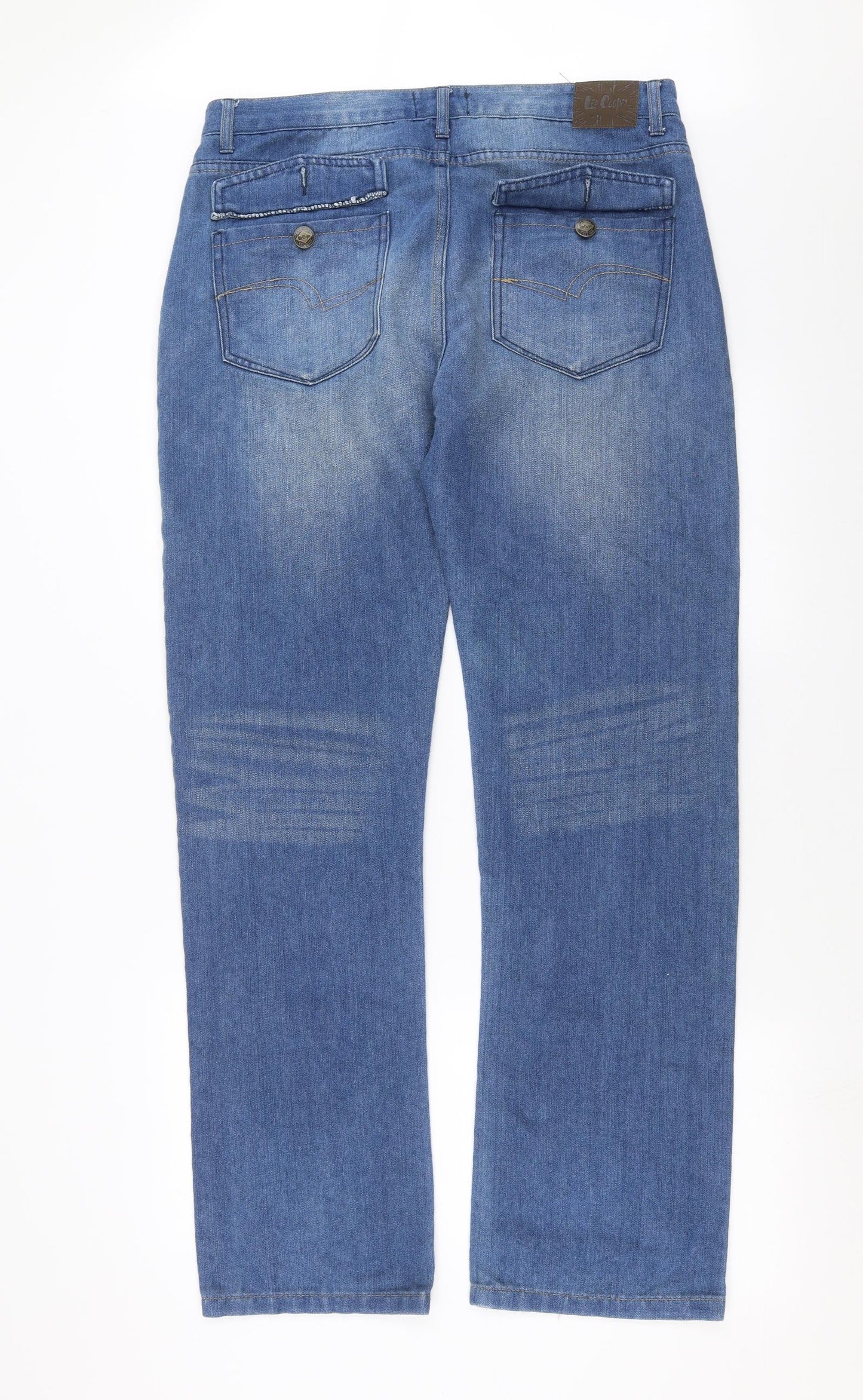 Lee Cooper Mens Blue  Denim Straight Jeans Size 34 in L32 in