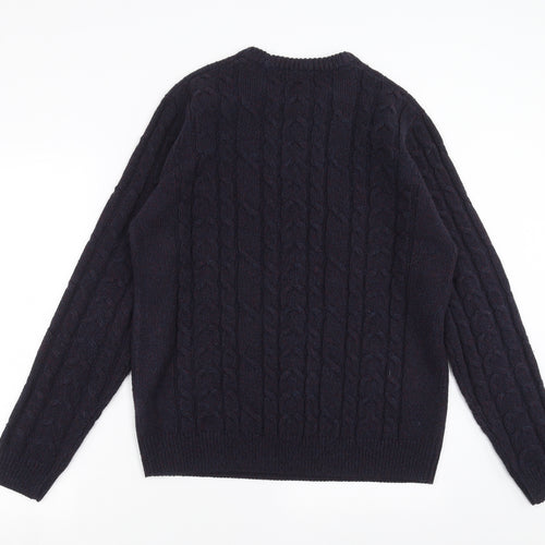 Cedar Wood State Mens Blue  Knit Pullover Jumper Size L