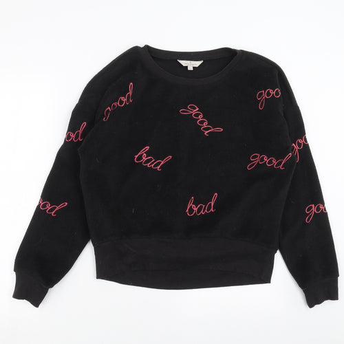 French Connection Womens Black   Pullover Sweatshirt Size L  - good bad