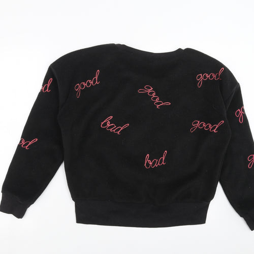 French Connection Womens Black   Pullover Sweatshirt Size L  - good bad