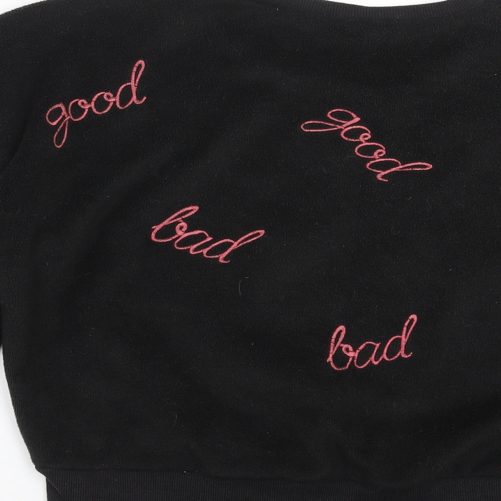 French Connection Womens Black   Pullover Sweatshirt Size L  - good bad