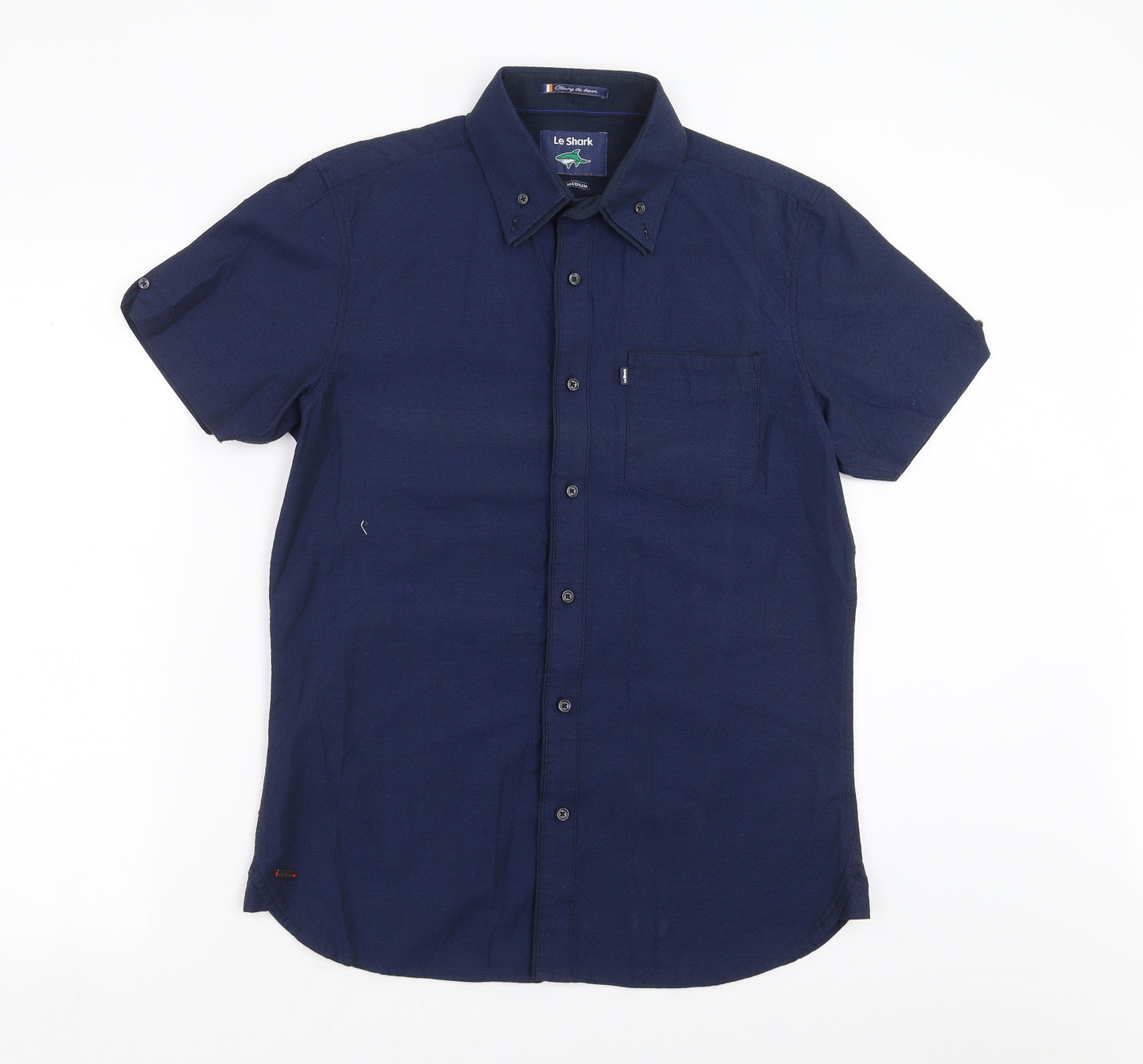 Le shark Mens Blue    Button-Up Size M