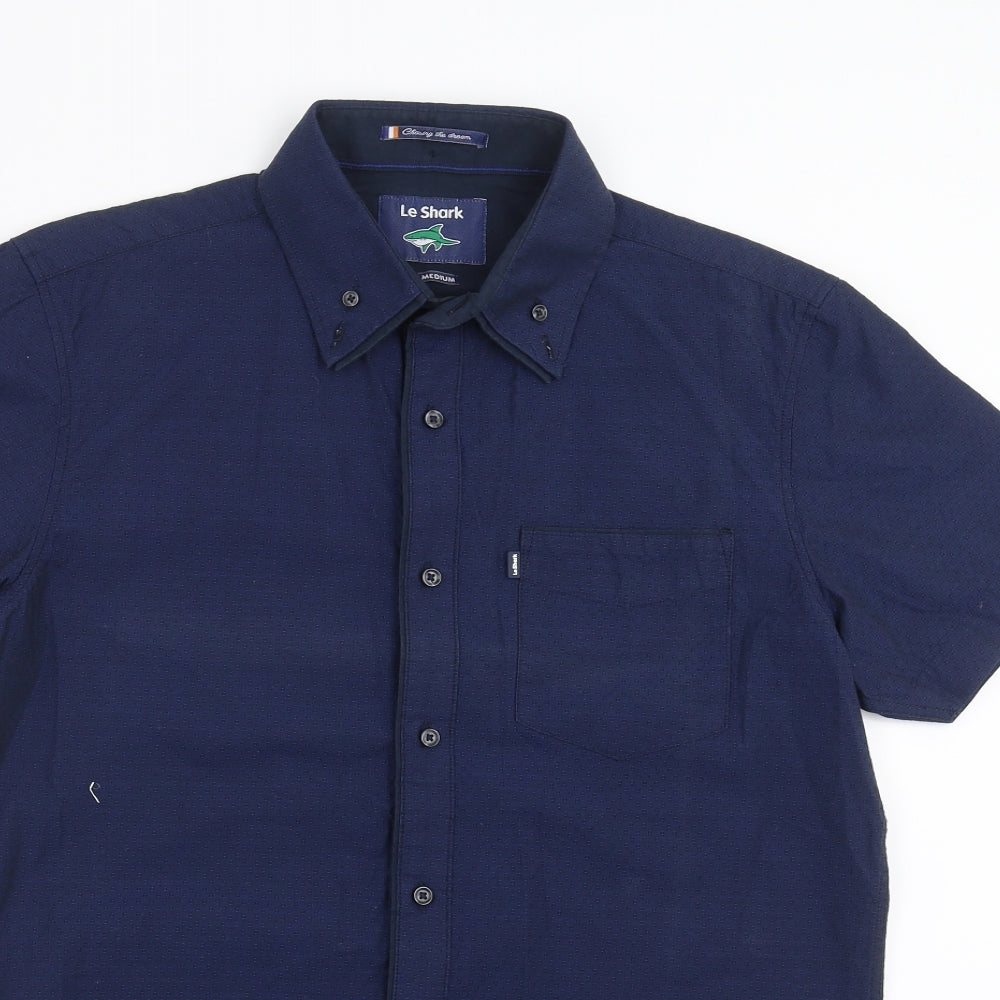Le shark Mens Blue    Button-Up Size M