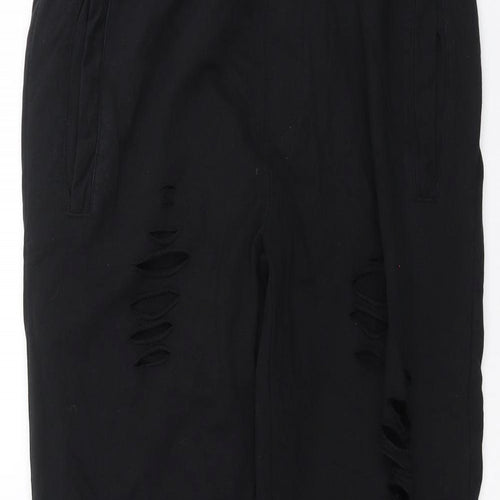 dStruct Mens Black   Jogger Trousers Size S L29 in - Distressed